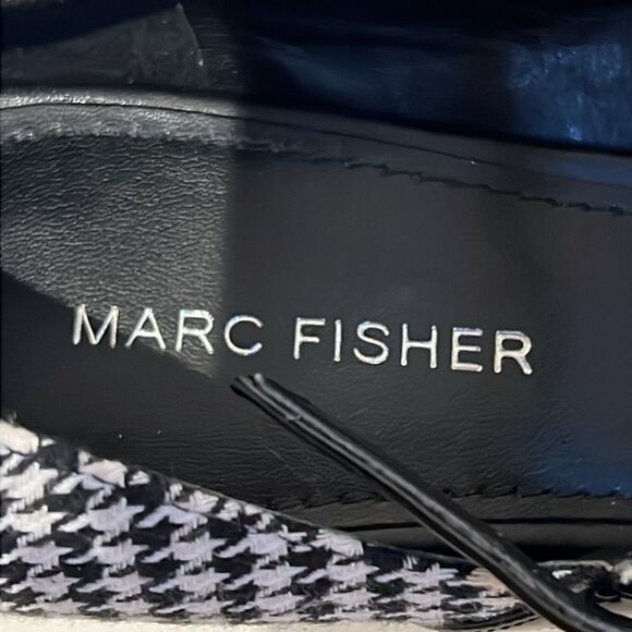 Marc Fisher Black/White Houndstooth Heel Pumps Shoes Size 9 - Picture 11 of 14